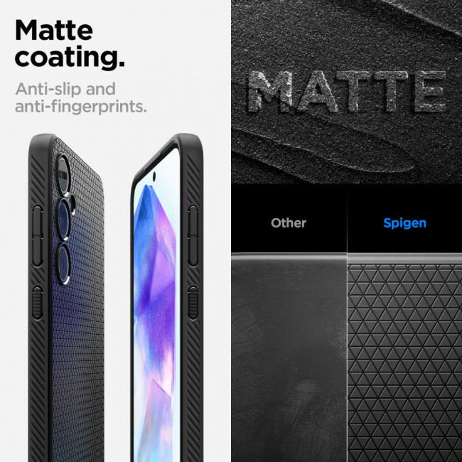 Spigen Samsung Galaxy A55 5G Liquid Air Θήκη Σιλικόνης - Matte Black