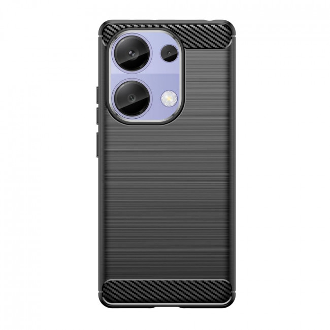 Tech-Protect Xiaomi Redmi Note 13 Pro 4G Carbon TPU Θήκη Σιλικόνης - Black