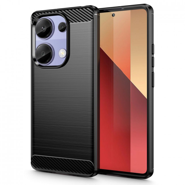 Tech-Protect Xiaomi Redmi Note 13 Pro 4G Carbon TPU Θήκη Σιλικόνης - Black