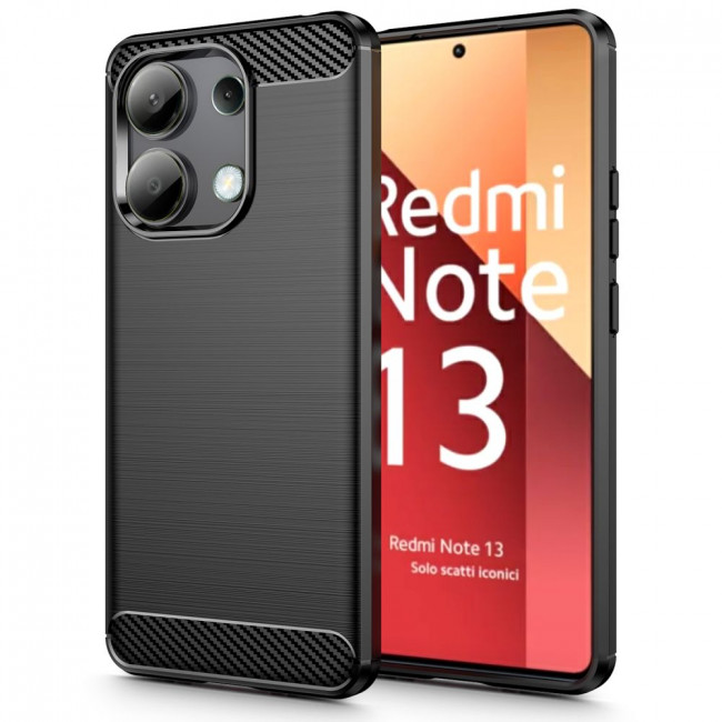 Tech-Protect Xiaomi Redmi Note 13 4G Carbon TPU Θήκη Σιλικόνης - Black