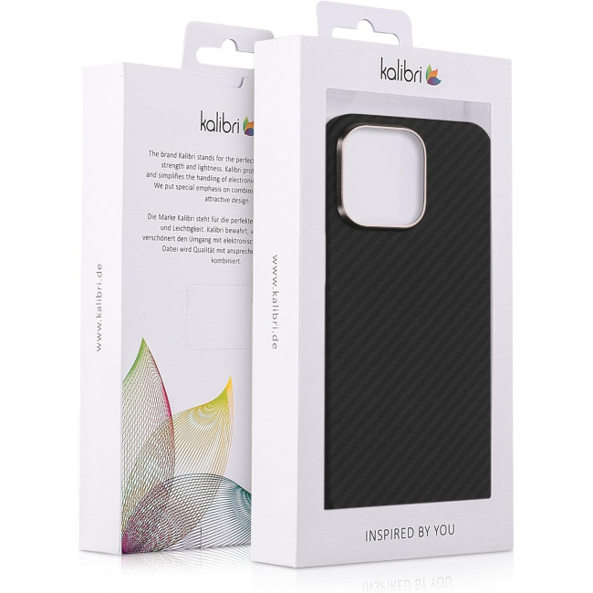 Kalibri iPhone 15 Pro Max Σκληρή Θήκη Aramid Fiber Body Armor - Black Matte - KLB000026FA001C