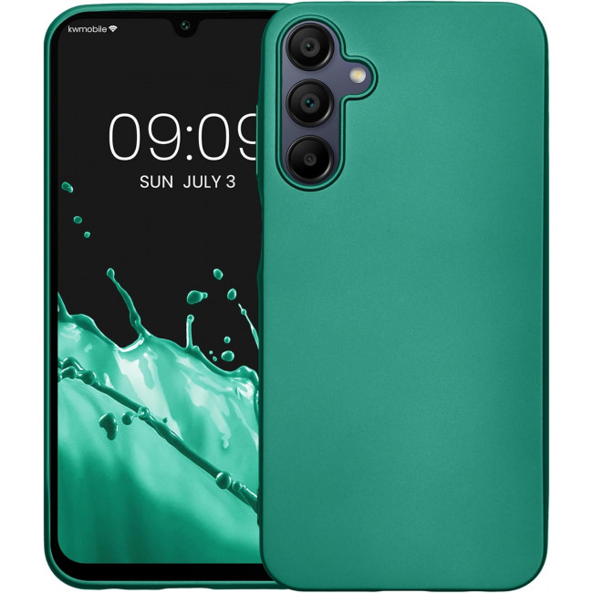 KW Samsung Galaxy A15 4G / A15 5G Θήκη Σιλικόνης TPU - Metallic Dark Green - KWM000021MJ004C