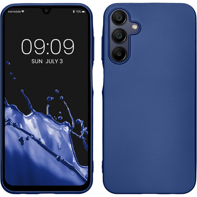 KW Samsung Galaxy A15 4G / A15 5G Θήκη Σιλικόνης TPU - Metallic Blue - KWM000021MJ002C