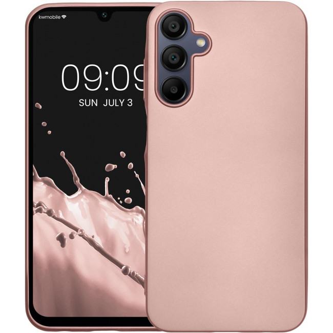 KW Samsung Galaxy A15 4G / A15 5G Θήκη Σιλικόνης TPU - Metallic Rose Gold - KWM000021MJ001C