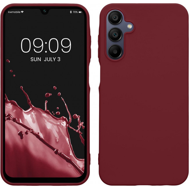 KW Samsung Galaxy A15 4G / A15 5G Θήκη Σιλικόνης TPU - Bordeaux Purple - KWM000021MH010C