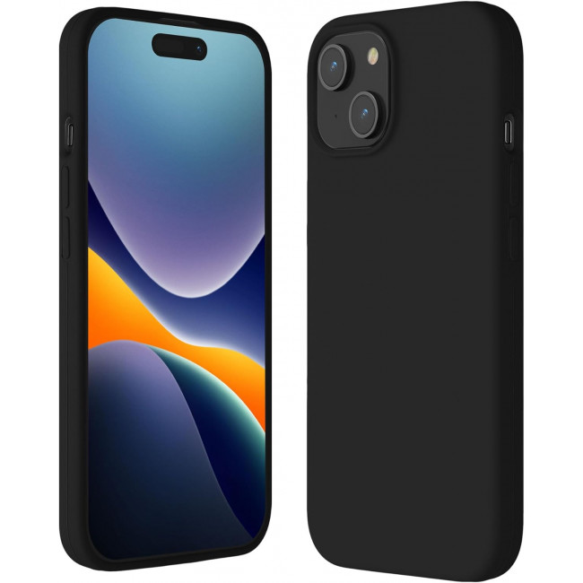 Kalibri iPhone 15 Θήκη Σιλικόνης Rubberized TPU - Black 