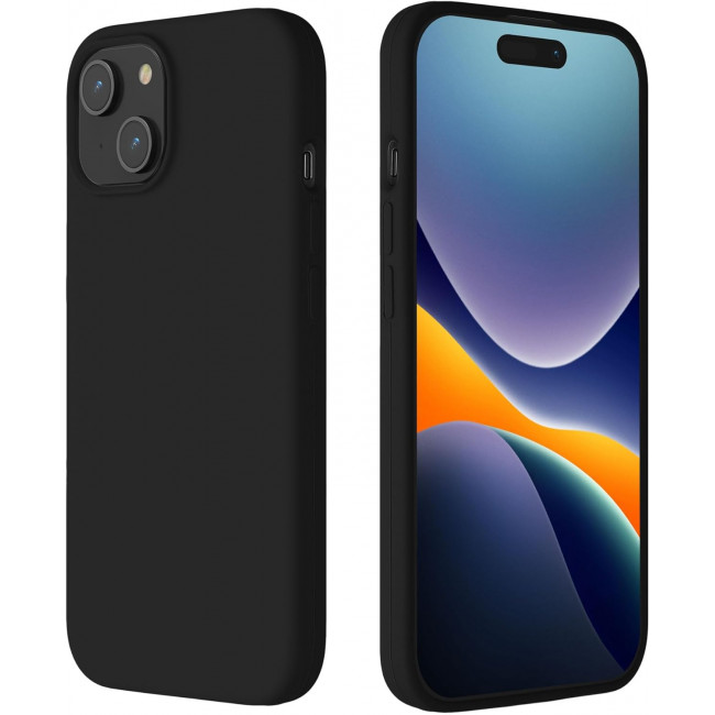 Kalibri iPhone 15 Θήκη Σιλικόνης Rubberized TPU - Black 