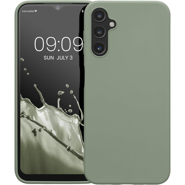 KW Samsung Galaxy A14 5G Θήκη Σιλικόνης TPU - Grey Green