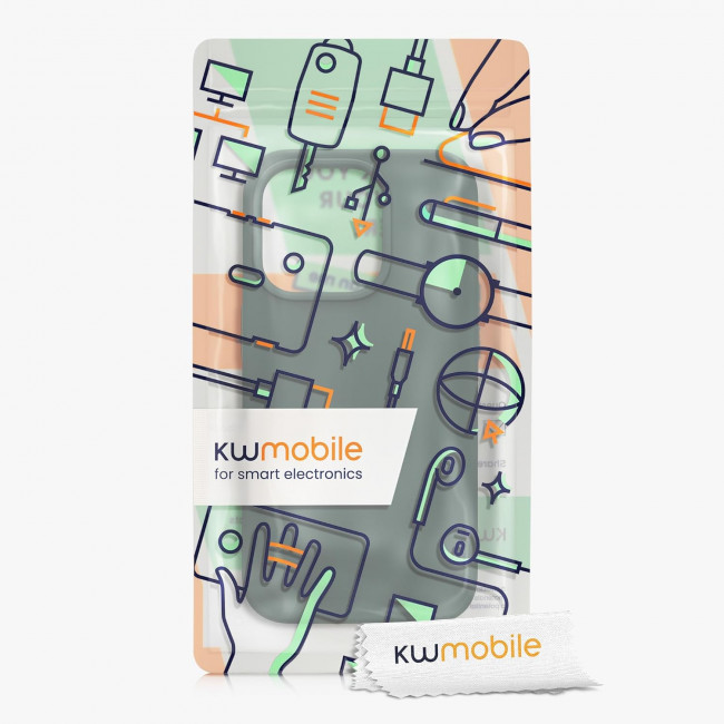 KW iPhone 15 Pro Θήκη Σιλικόνης Rubber TPU με MagSafe - Moss Green