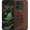 KW Xiaomi 13T / 13T Pro Θήκη από Φυσικό Ξύλο - Design Rising Sun - Dark Brown