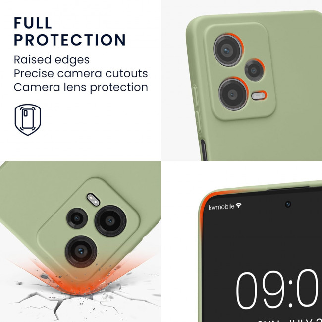 KW Xiaomi Redmi Note 12 Pro+ Θήκη Σιλικόνης TPU - Grey Green