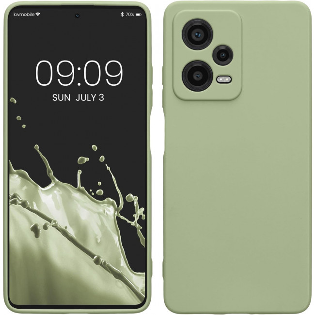 KW Xiaomi Redmi Note 12 Pro+ Θήκη Σιλικόνης TPU - Grey Green