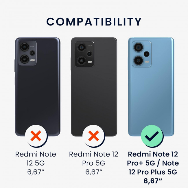 KW Xiaomi Redmi Note 12 Pro+ Θήκη Σιλικόνης TPU - Grey Green