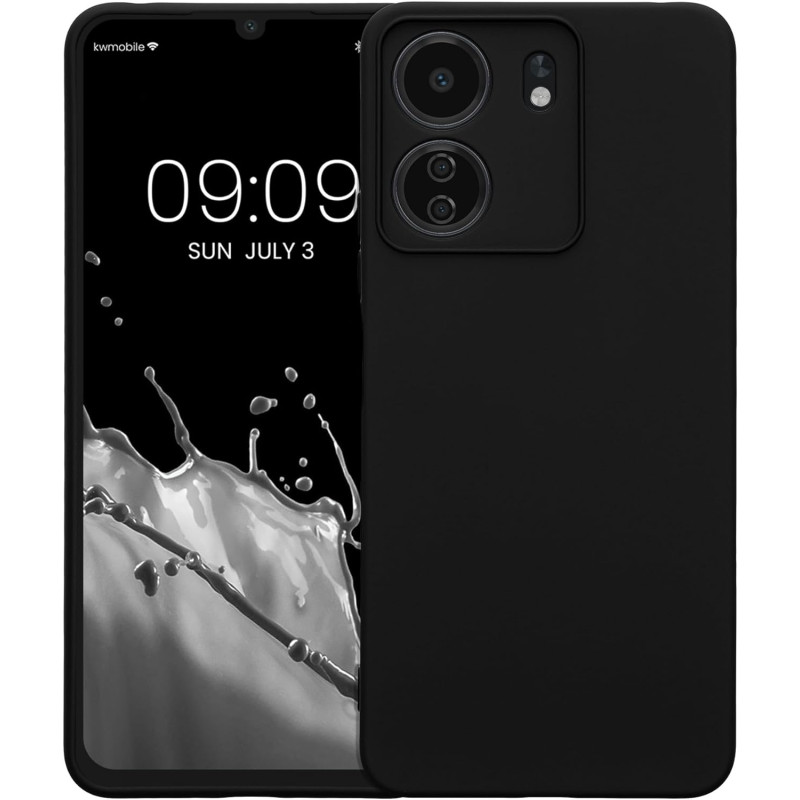 KW Xiaomi Redmi 13C / Poco C65 Θήκη Σιλικόνης Rubberized TPU - Black