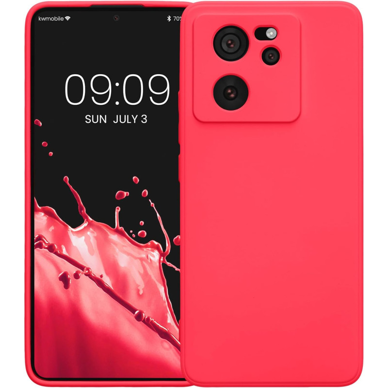 KW Xiaomi 13T / 13T Pro Θήκη Σιλικόνης Rubberized TPU - Neon Pink