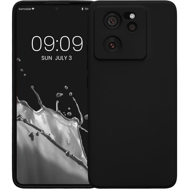 KW Xiaomi 13T / 13T Pro Θήκη Σιλικόνης Rubberized TPU - Black