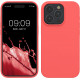 KW iPhone 15 Pro Θήκη Σιλικόνης Rubberized TPU - Neon Coral