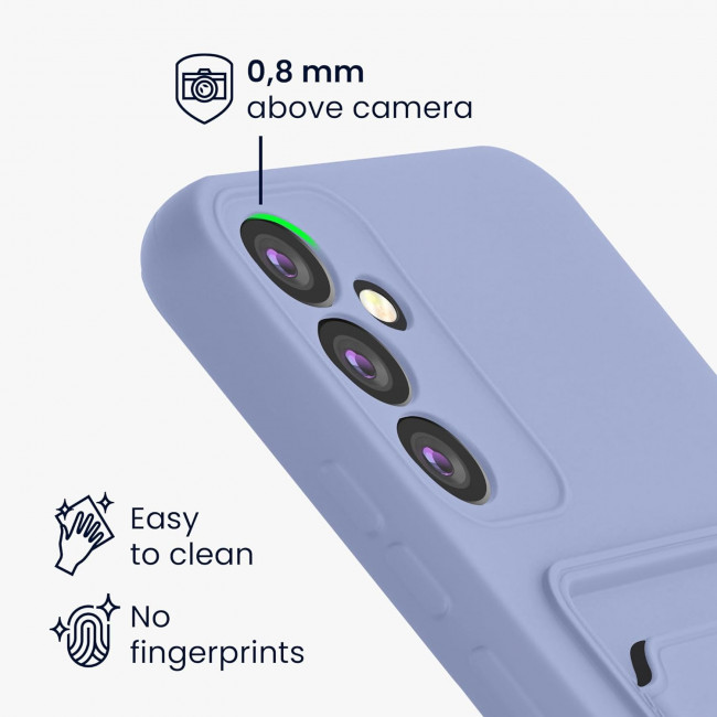 KW Samsung Galaxy A34 5G Θήκη Σιλικόνης TPU με Υποδοχή για Κάρτα - Lavender