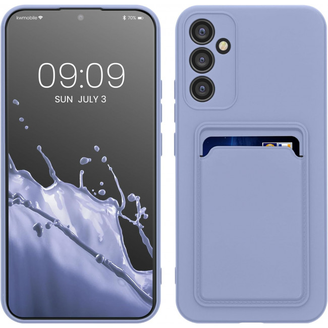 KW Samsung Galaxy A34 5G Θήκη Σιλικόνης TPU με Υποδοχή για Κάρτα - Lavender