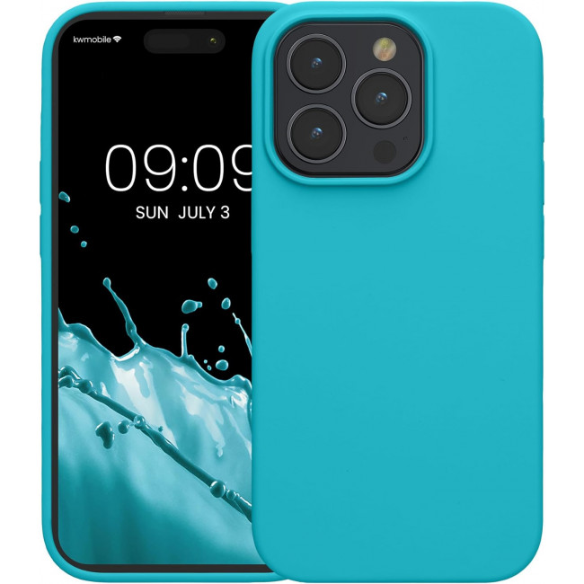 KW iPhone 15 Pro Θήκη Σιλικόνης Rubberized TPU - Cool Glacier