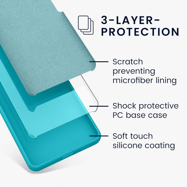 KW iPhone 15 Pro Θήκη Σιλικόνης Rubberized TPU - Cool Glacier