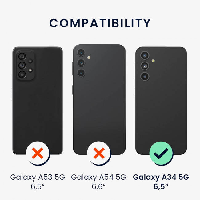 KW Samsung Galaxy A34 5G Θήκη Σιλικόνης TPU με Υποδοχή για Κάρτα - Dark Green