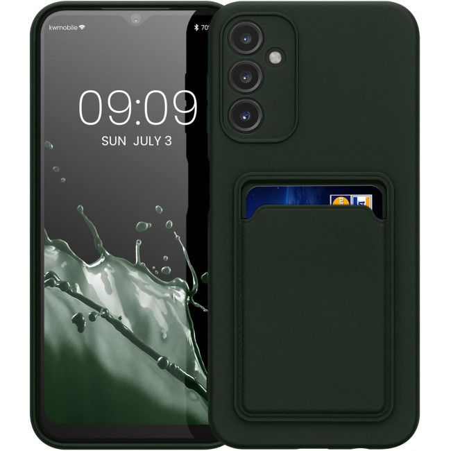 KW Samsung Galaxy A14 5G Θήκη Σιλικόνης TPU με Υποδοχή για Κάρτα - Dark Green