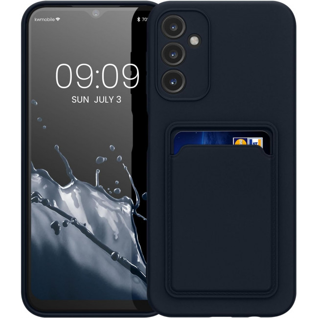 KW Samsung Galaxy A14 5G Θήκη Σιλικόνης TPU με Υποδοχή για Κάρτα - Dark Blue