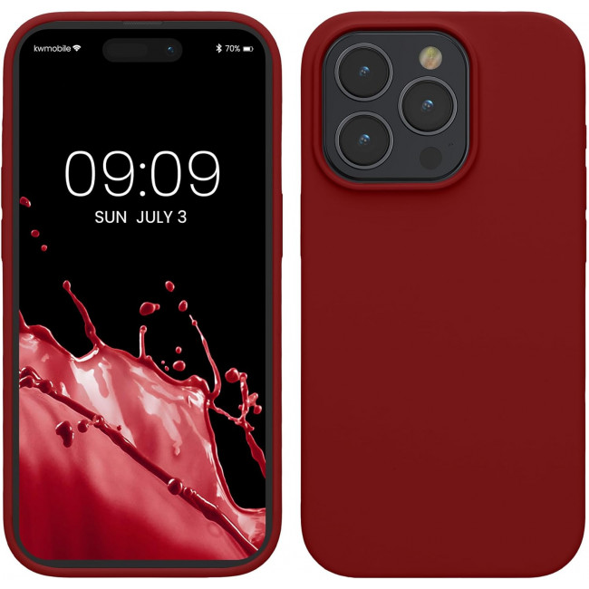 KW iPhone 15 Pro Max Θήκη Σιλικόνης Rubberized TPU - Rhubarb Red