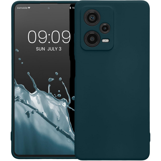 KW Xiaomi Redmi Note 12 Pro+ Θήκη Σιλικόνης Rubberized TPU - Matte Petrol