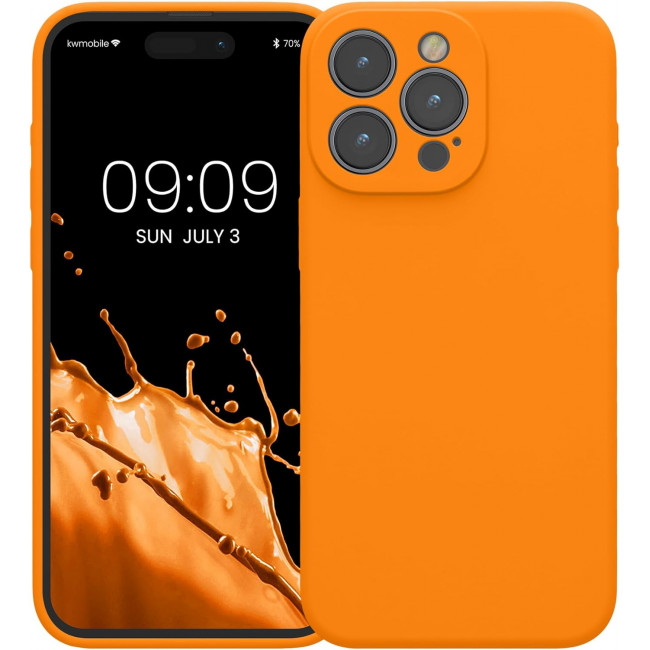 KW iPhone 15 Pro Max Θήκη Σιλικόνης Rubberized TPU - Fruity Orange