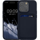 KW iPhone 15 Pro Θήκη Σιλικόνης TPU με Υποδοχή για Κάρτα - Dark Blue