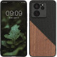 KW Xiaomi 13T / 13T Pro Θήκη από Φυσικό Ξύλο και Carbon - Black / Dark Brown