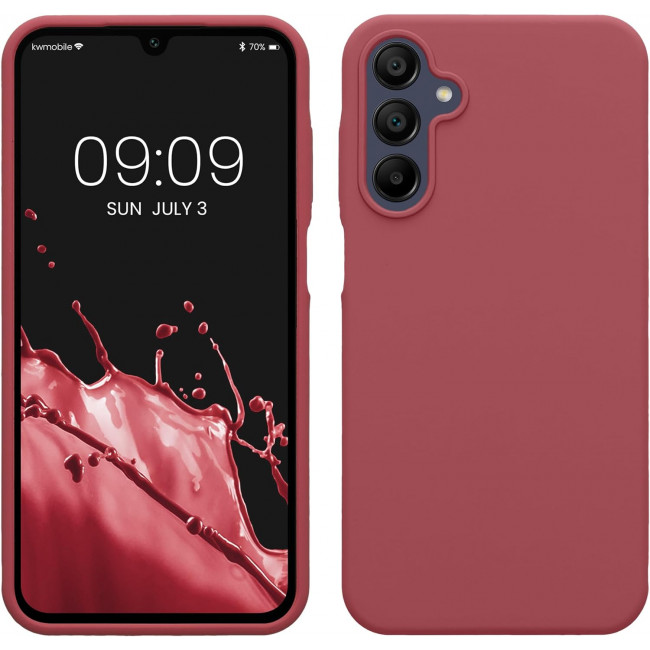 KW Samsung Galaxy A15 4G / A15 5G Θήκη Σιλικόνης Rubberized TPU - Dark Rose