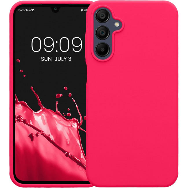 KW Samsung Galaxy A15 4G / A15 5G Θήκη Σιλικόνης Rubberized TPU - Neon Pink