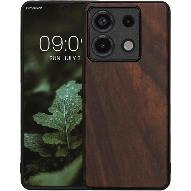 KW Xiaomi Redmi Note 13 Pro 5G / Poco X6 5G Θήκη από Φυσικό Ξύλο - Dark Brown