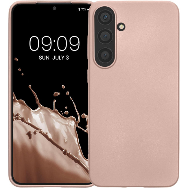 KW Samsung Galaxy S24 Θήκη Σιλικόνης TPU - Metallic Rose Gold