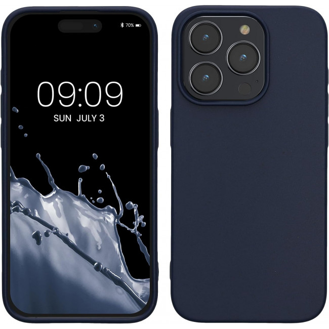 Kalibri iPhone 15 Pro Θήκη Σιλικόνης TPU με Ανακυκλώσιμο και Βιοδιασπώμενο Υλικό - Dark Blue