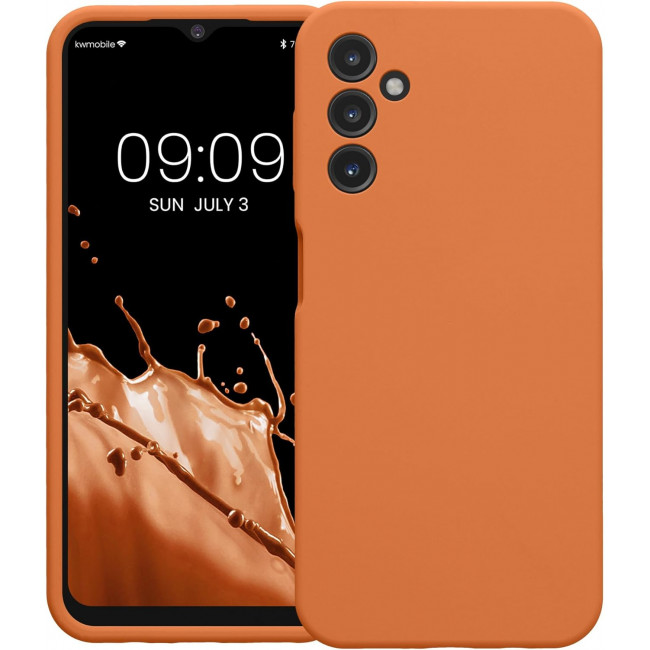 KW Samsung Galaxy A14 5G Θήκη Σιλικόνης Rubberized TPU - Warm Apricot