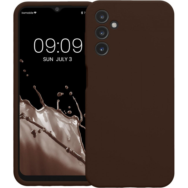 KW Samsung Galaxy A14 5G Θήκη Σιλικόνης Rubberized TPU - Chocolate