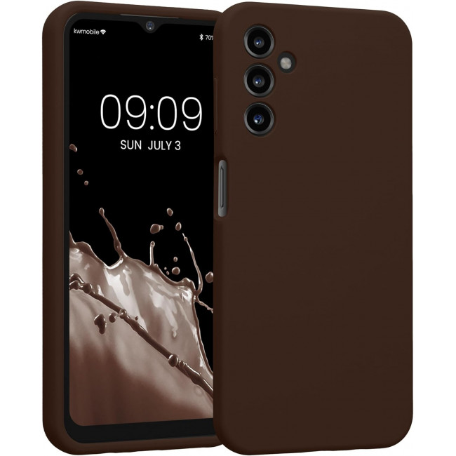 KW Samsung Galaxy A14 5G Θήκη Σιλικόνης Rubberized TPU - Chocolate