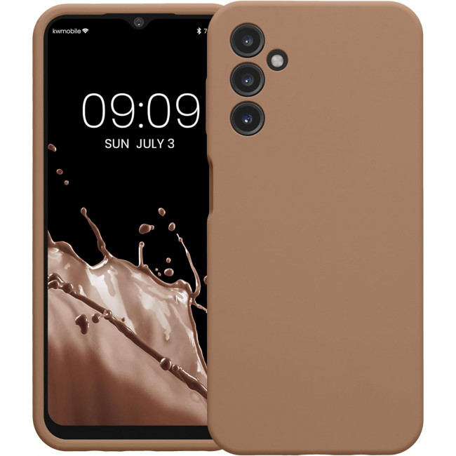 KW Samsung Galaxy A14 5G Θήκη Σιλικόνης Rubberized TPU - Cappuccino