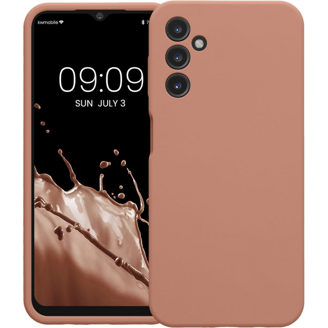 KW Samsung Galaxy A14 5G Θήκη Σιλικόνης Rubberized TPU - Orange Clay