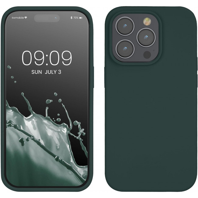 KW iPhone 14 Pro Θήκη Σιλικόνης Rubberized TPU - Moss Green