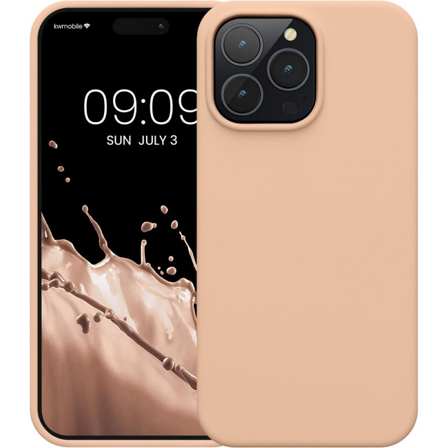 KW iPhone 14 Pro Max Θήκη Σιλικόνης Rubberized TPU - Pastel Peach