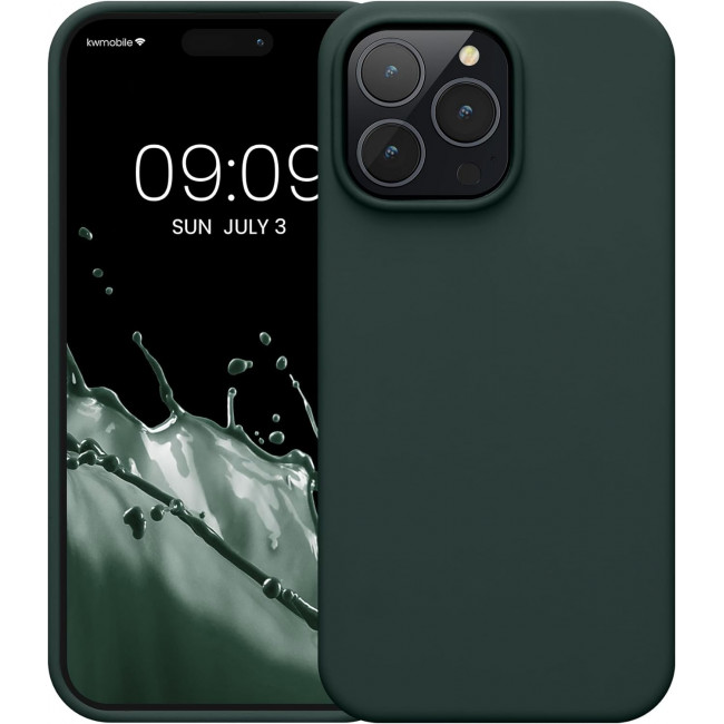 KW iPhone 14 Pro Max Θήκη Σιλικόνης Rubberized TPU - Moss Green