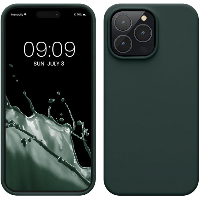 KW iPhone 14 Pro Max Θήκη Σιλικόνης Rubberized TPU - Moss Green