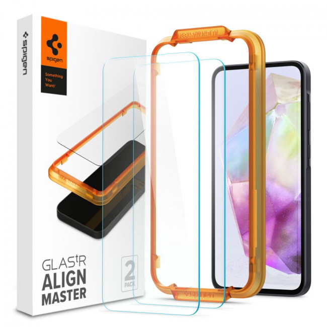 Spigen Samsung Galaxy A35 5G ALM GLAS.tR HD Tempered Glass Αντιχαρακτικό Γυαλί Οθόνης 9H - 2 Τεμάχια - Διάφανα