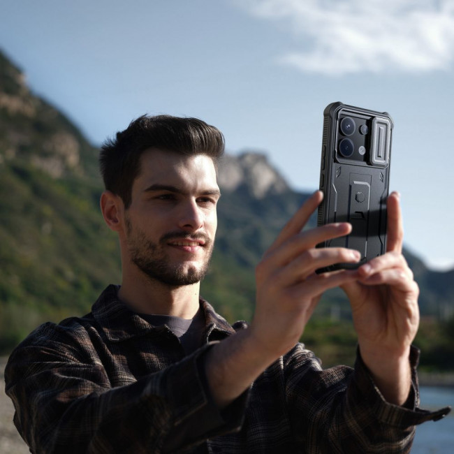 Tech-Protect Xiaomi Redmi Note 13 Pro 5G / Poco X6 5G Kevlar Cam+ Θήκη 360 Full Body με Προστασία για την Οθόνη και την Κάμερα και Stand - Black