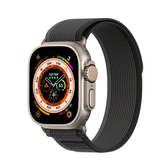 Dux Ducis Λουράκι Apple Watch 2 / 3 / 4 / 5 / 6 / 7 / 8 / 9 / SE / SE 2 - 38 / 40 / 41 mm YJ Version Sport Velcro Λουράκι από Νάυλον - Black / Grey